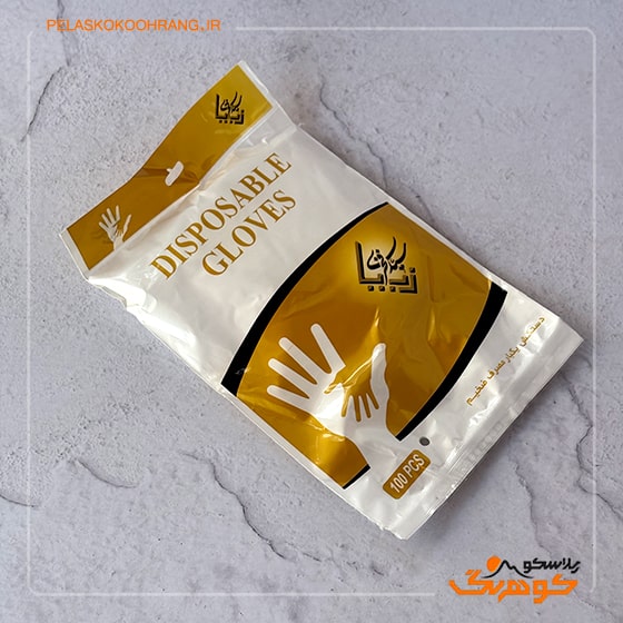 دستکش یکبار مصرف ضخیم زیباسازان 100 عددی — تصویر ۲