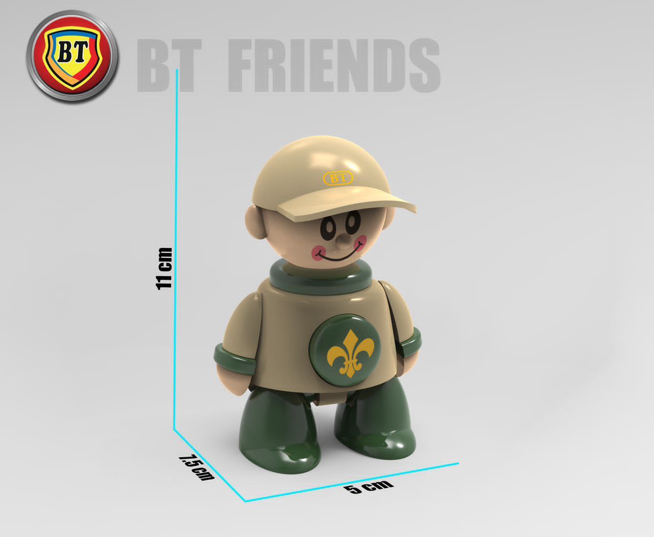 آدمک پسر پیشانگ بتی فرند BtFriends طرح تولو TOLO