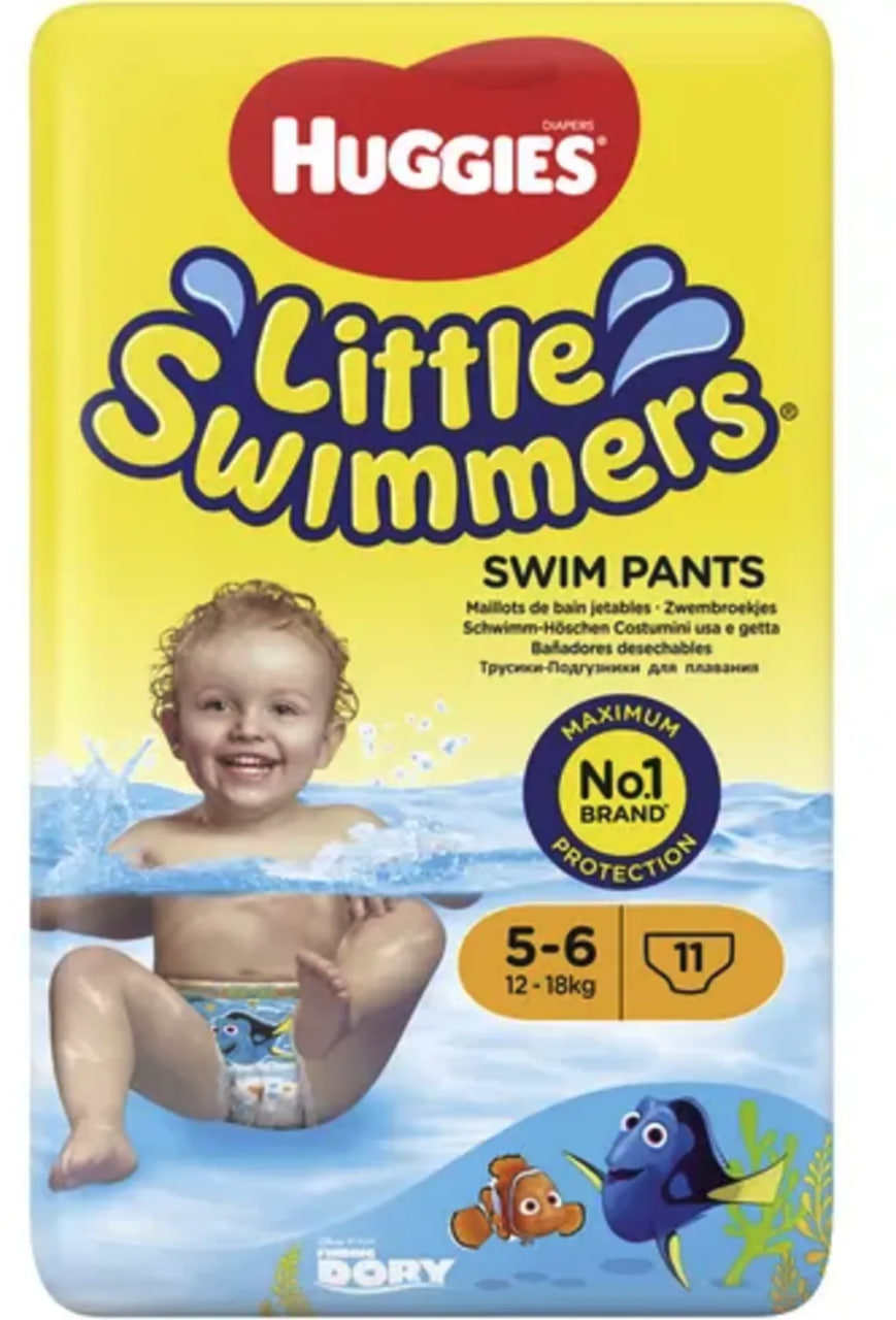 پوشک استخری Little Swimmers سایز 5-6 وزن 12-18 برند هاگیز Huggies