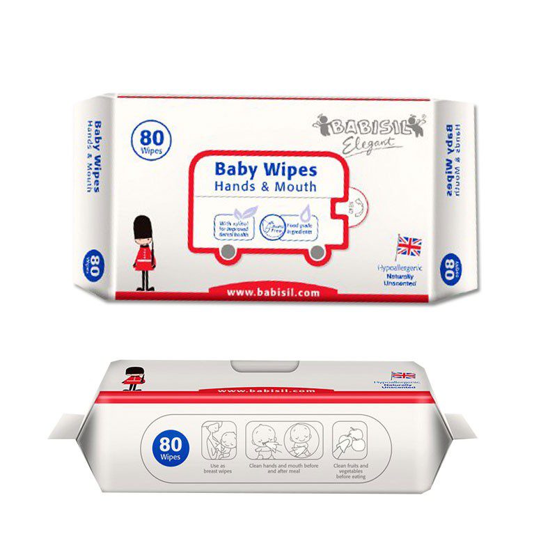 دستمال مرطوب 80 عددی بیبی سیل Babisil Baby Wipes Hand & Mouth — تصویر ۸
