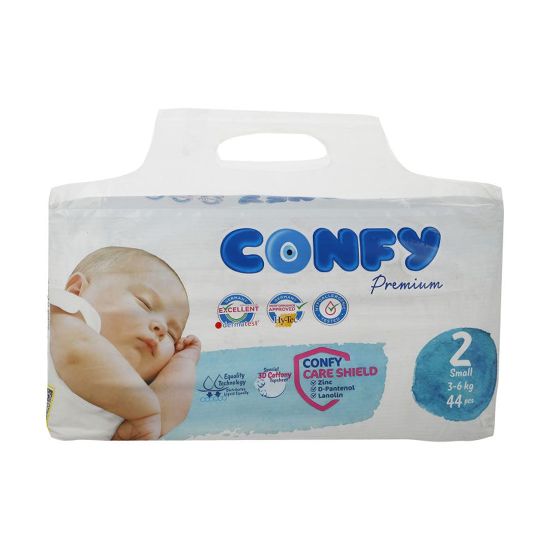 پوشک نوزاد کانفی ۴4 عددی سایز 2 مدل پریمیوم confy