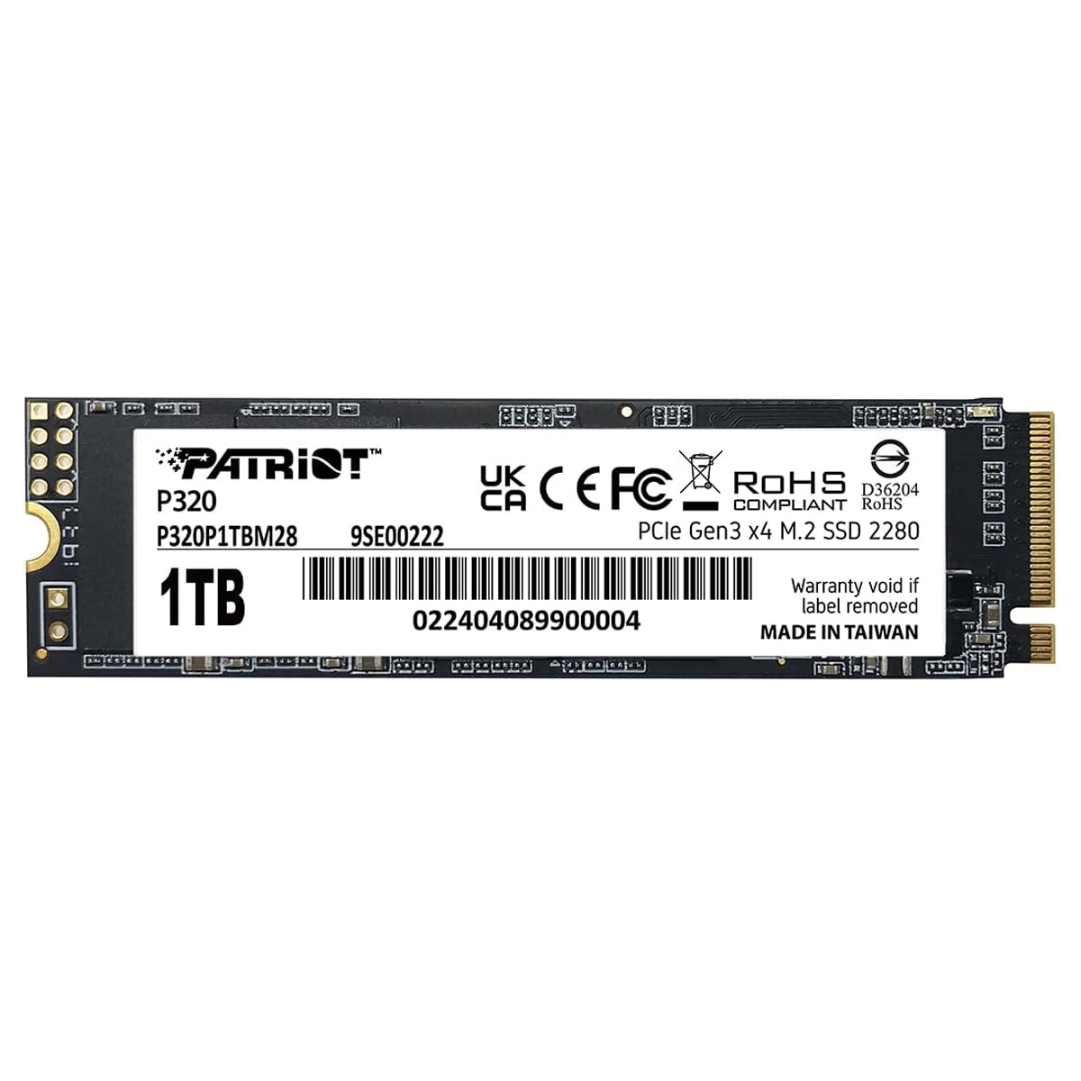 اس اس دی اینترنال PCIe 3.0 پتریوت مدل P320 ظرفیت یک ترابایت — تصویر ۲