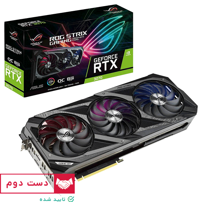 کارت گرافیک ASUS RTX 3070 ROG Strix 8GB GAMING OC دست دوم