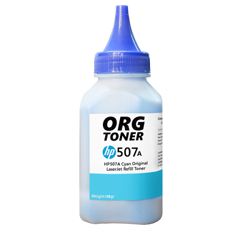 تونر شارژ 135g کارتریج اچ پی 507A آبی Toner HP 507A Cyan 135gr
