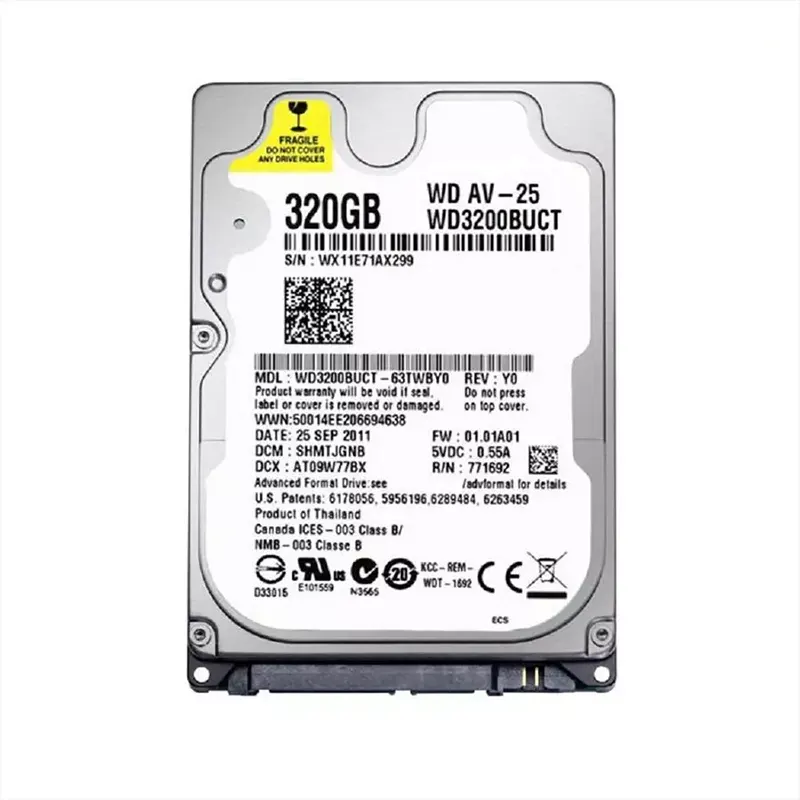 هارد دیسک لپ تاپ وسترن دیجیتال Western Digital 320GB 2.5 SATA (ریفری) استوک