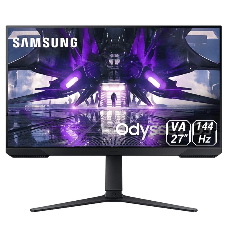 مانیتور گیمینگ 27 اینچ سامسونگ مدل LS27AG300، رزولوشن Full HD و نور پس‌زمینه LED، دارای 1 عدد HDMI، با نسبت تصویر 16:9