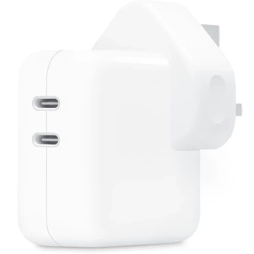 شارژر دیواری 35 وات اپل Dual USB-C سه پین اصل