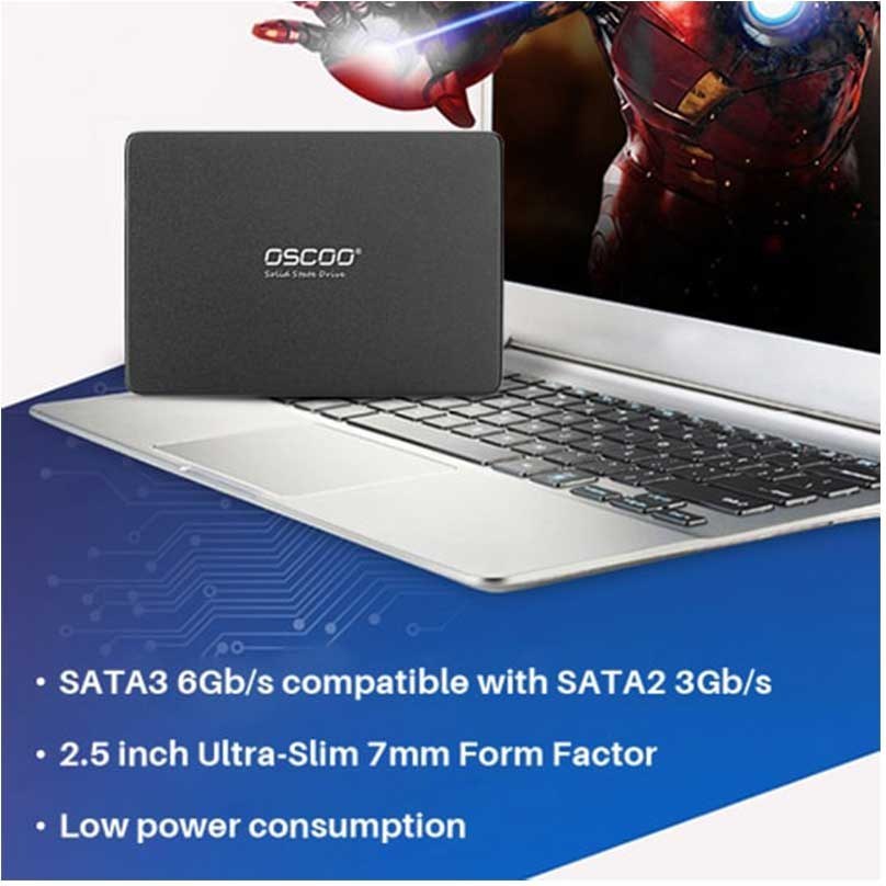 هارد SSD 128GB SATA3 BLUE OSCOO — تصویر ۷