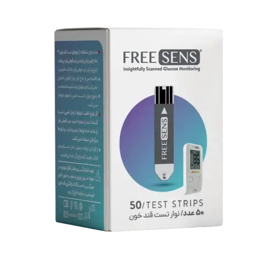 نوار تست قند خون فری سنس (FREE SENS) – بسته 50 عددی