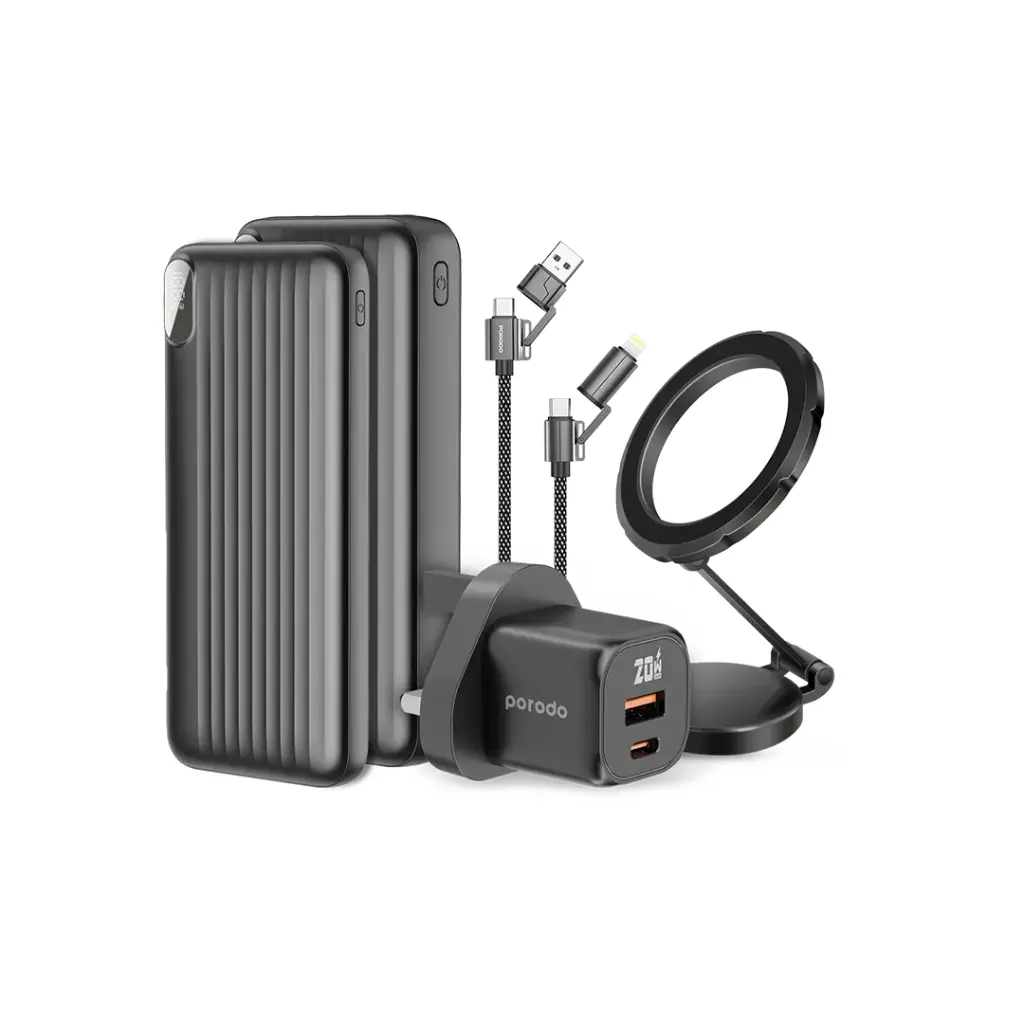 پکیج شارژ Porodo 6 در 1 مدل PD-PBFCH071-CB — تصویر ۲