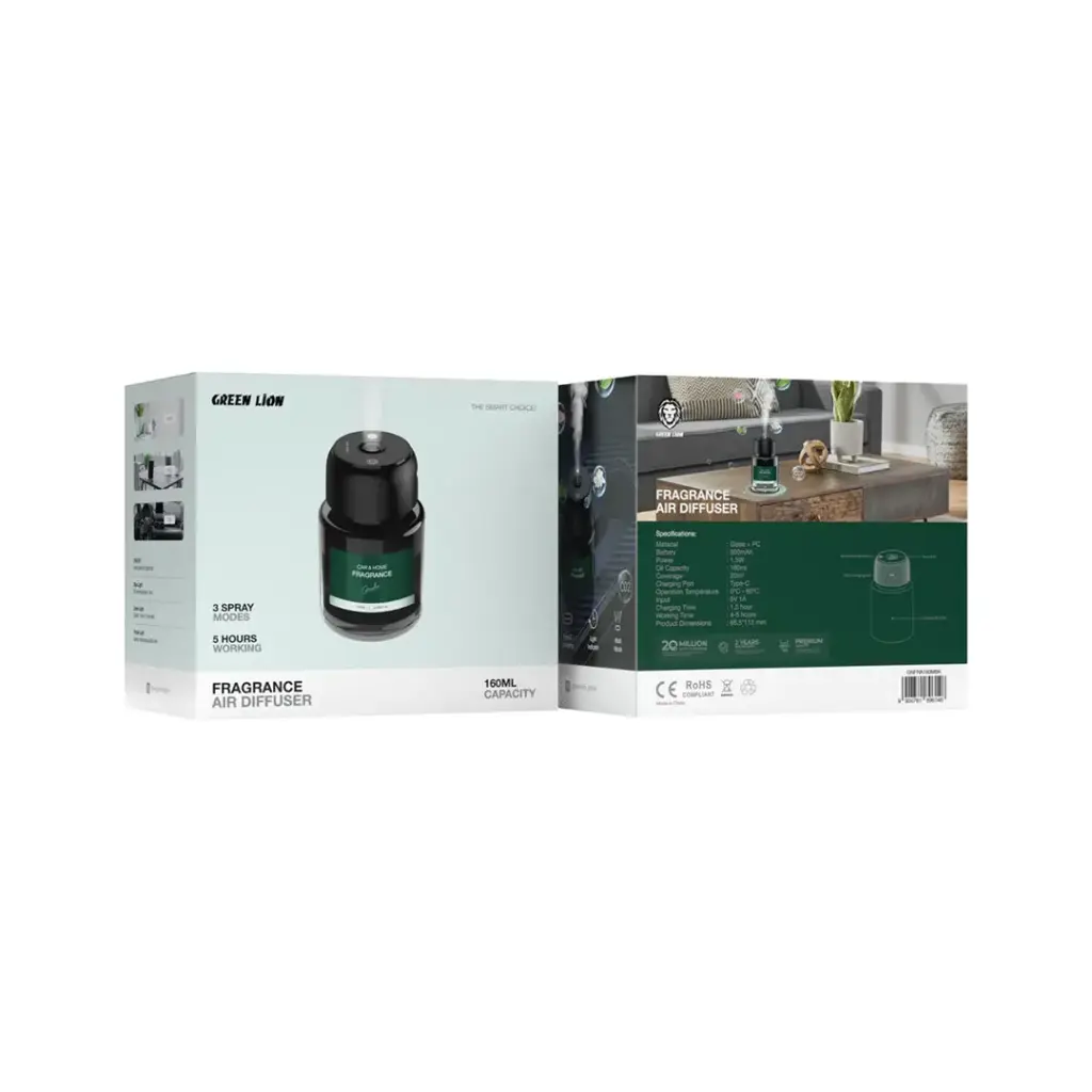 خوشبو کننده هوا گرین لاین Green Lion مدل GNFRA160MBK — تصویر ۵