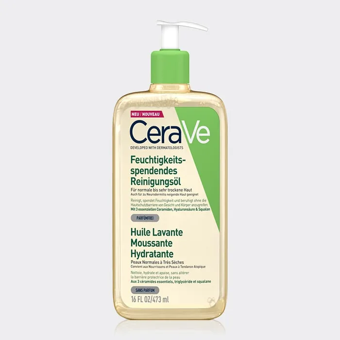 روغن پاک کننده پوست خشک و حساس سراوی Cerave Hydrating Foaming Oil Cleanser 236ml — تصویر ۲