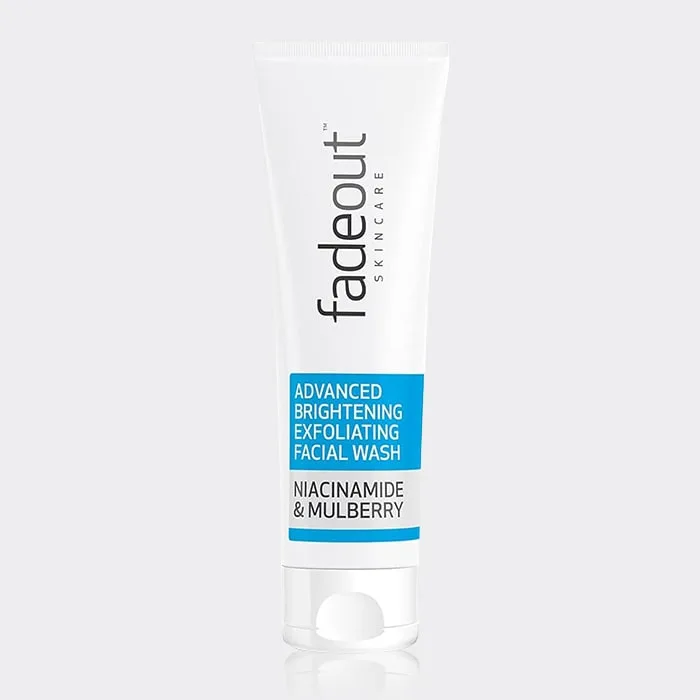 ژل شستشو روشن کننده نیاسینامید فیداوت fadeout Advanced Whitening Exfoliating Facial Wash 100ml