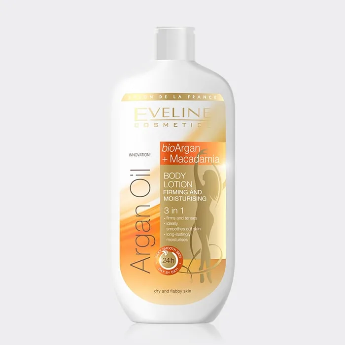 لوسیون بدن آرگان اولاین EVELINE bioArgan + Macadamia Body Lotion 350ml