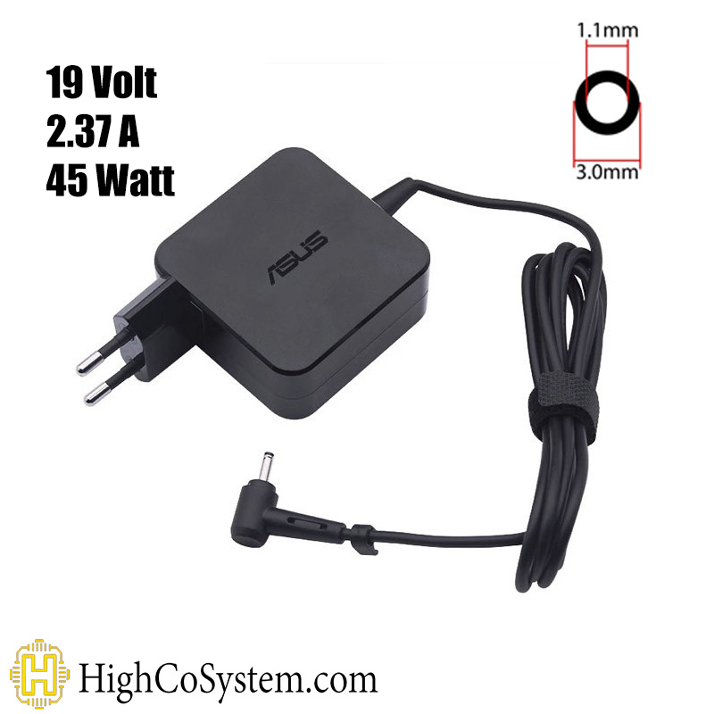 شارژر لپ تاپ ASUS مدل (19V 2,37A 45W (3,0*1,1mm