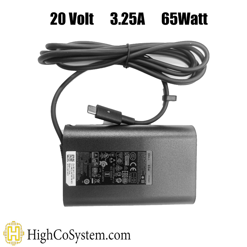 شارژر اورجینال لپ تاپ DELL 65W TYPE-C OVAL