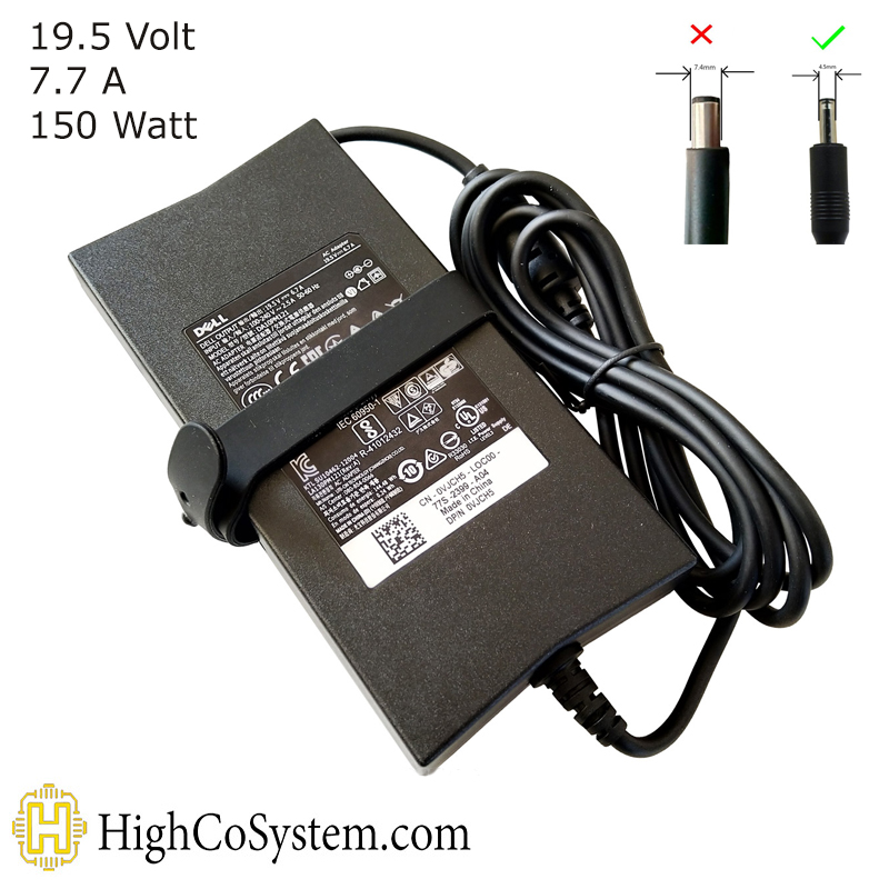 شارژر لپ تاپ 19,5V 7,7A (150W) DELLسر فیش ریز