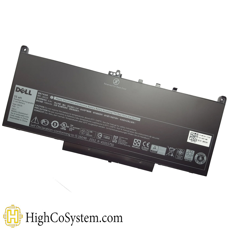 باتری لپ تاپ DELL مدل LATITUDE E7470 (J60J5) 7200mAh