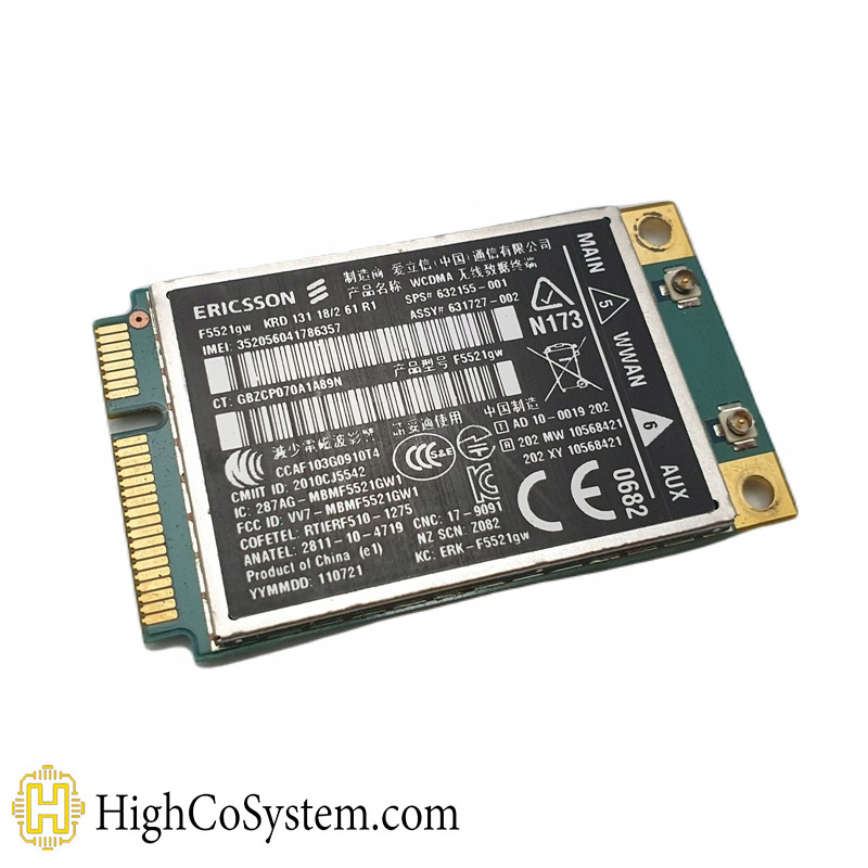 ماژول WWAN سیم کارت لپ تاپ HP مدل F5521GW 3G