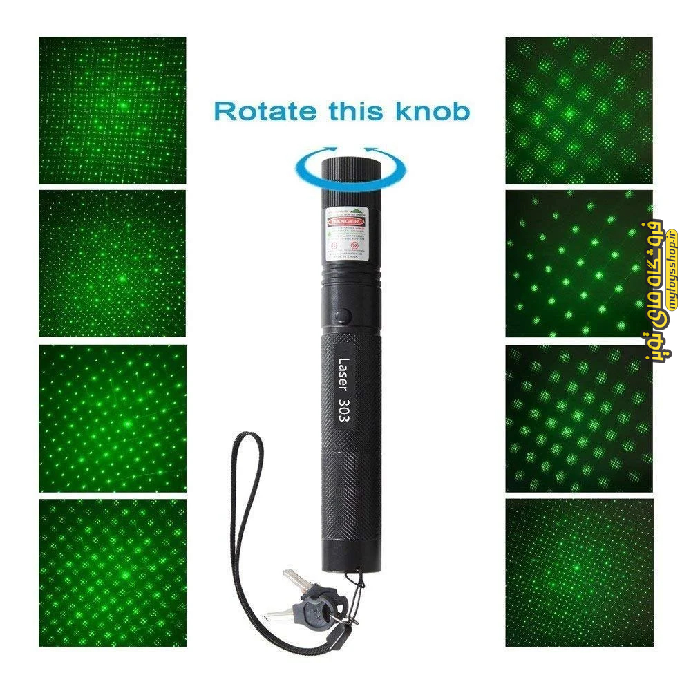 لیزر پوینتر شارژی کیلومتری مدل Laser 303 — تصویر ۳