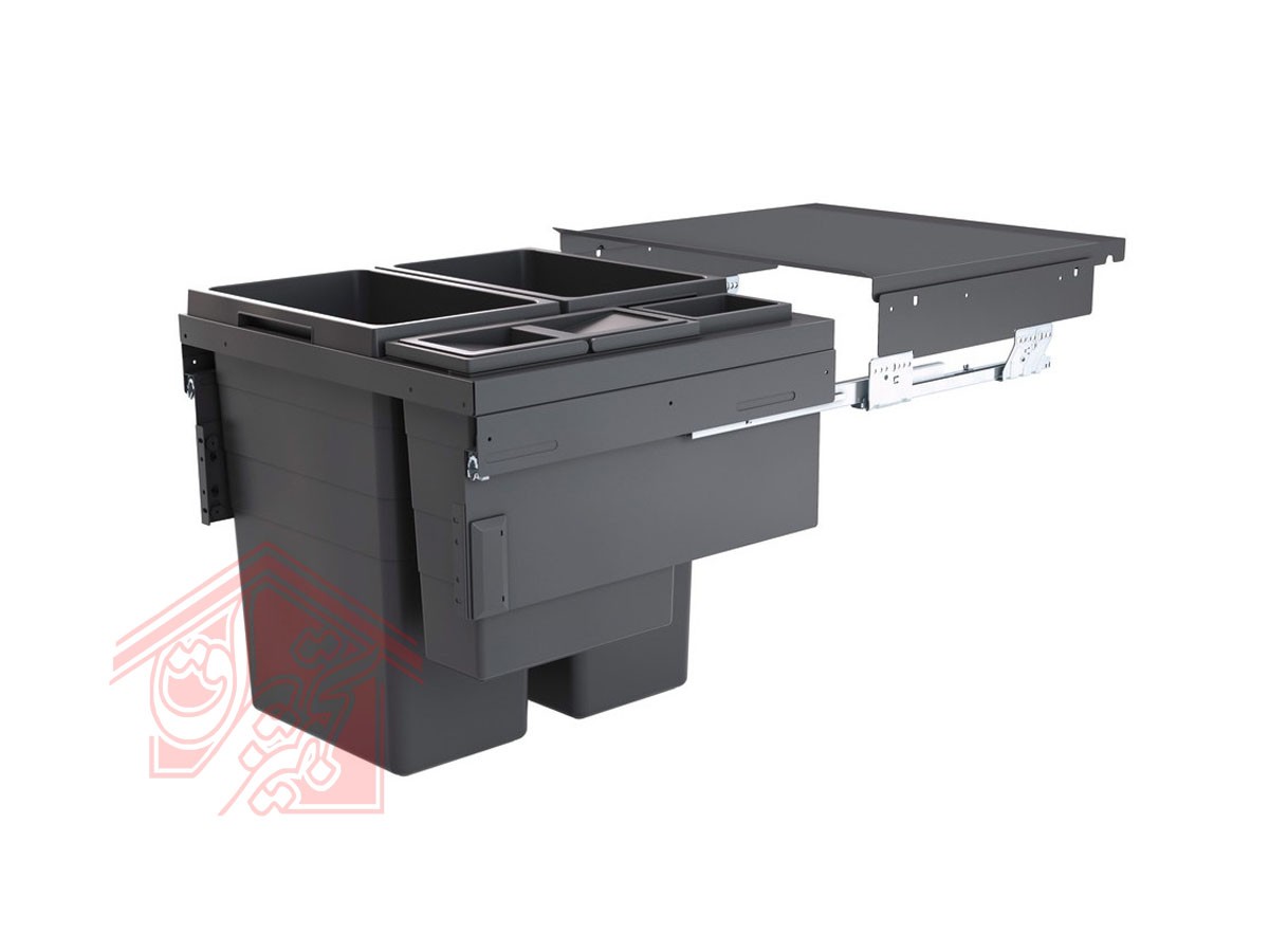 سطل زباله داخل کابینتی ریلی هایلو Q260 — تصویر ۲