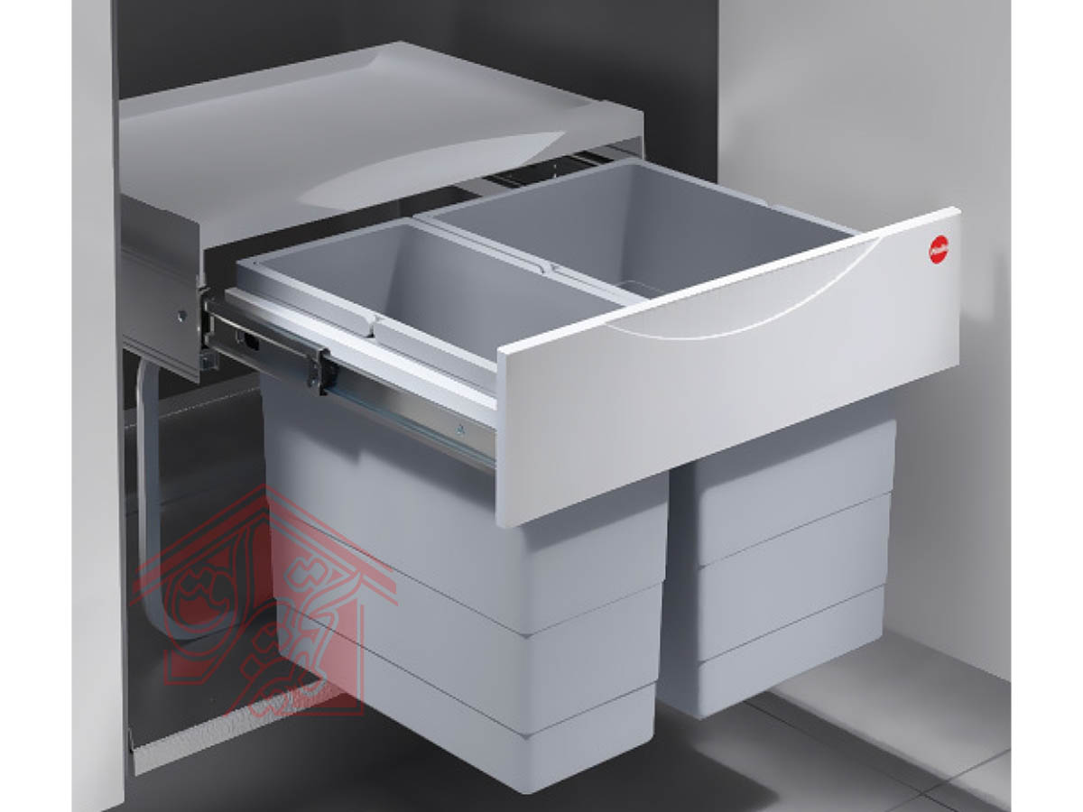 سطل زباله زیر کابینتی متصل به کف تاندم هایلو Q150 — تصویر ۲