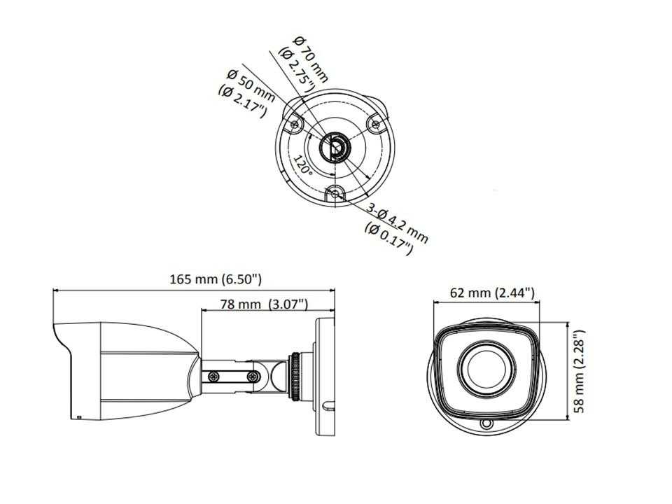 دوربین مداربسته توربو اچ دی 4MP هایلوک مدل THC-B140-P — تصویر ۳