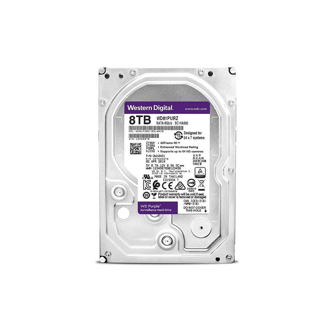 هارد اینترنال وسترن دیجیتال بنفش Purple ظرفیت 8 ترابایت
