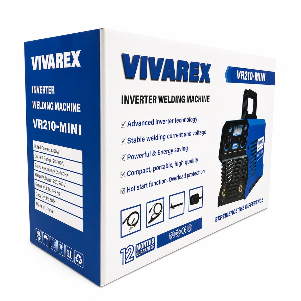 دستگاه جوش اینورتر ۱۰۰ آمپر ویوارکس مدل VR210-MINI (تکنولوژی IGBT) — تصویر ۶