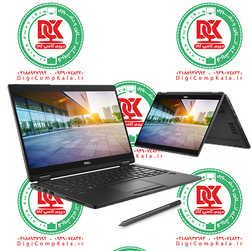 لپ تاپ 13.3 اینچ لمسی دل 360 درجه Dell Latitude 7390 2-in-1 Intel Core i7 8650u RAM 16GB FullHD IPS نسل 8 اینتل و قلم