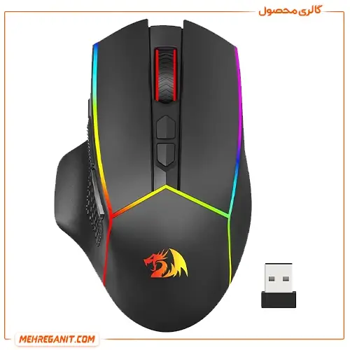 موس بی سیم گیمینگ ردراگون مدل AXE M814 PRO RGB — تصویر ۳
