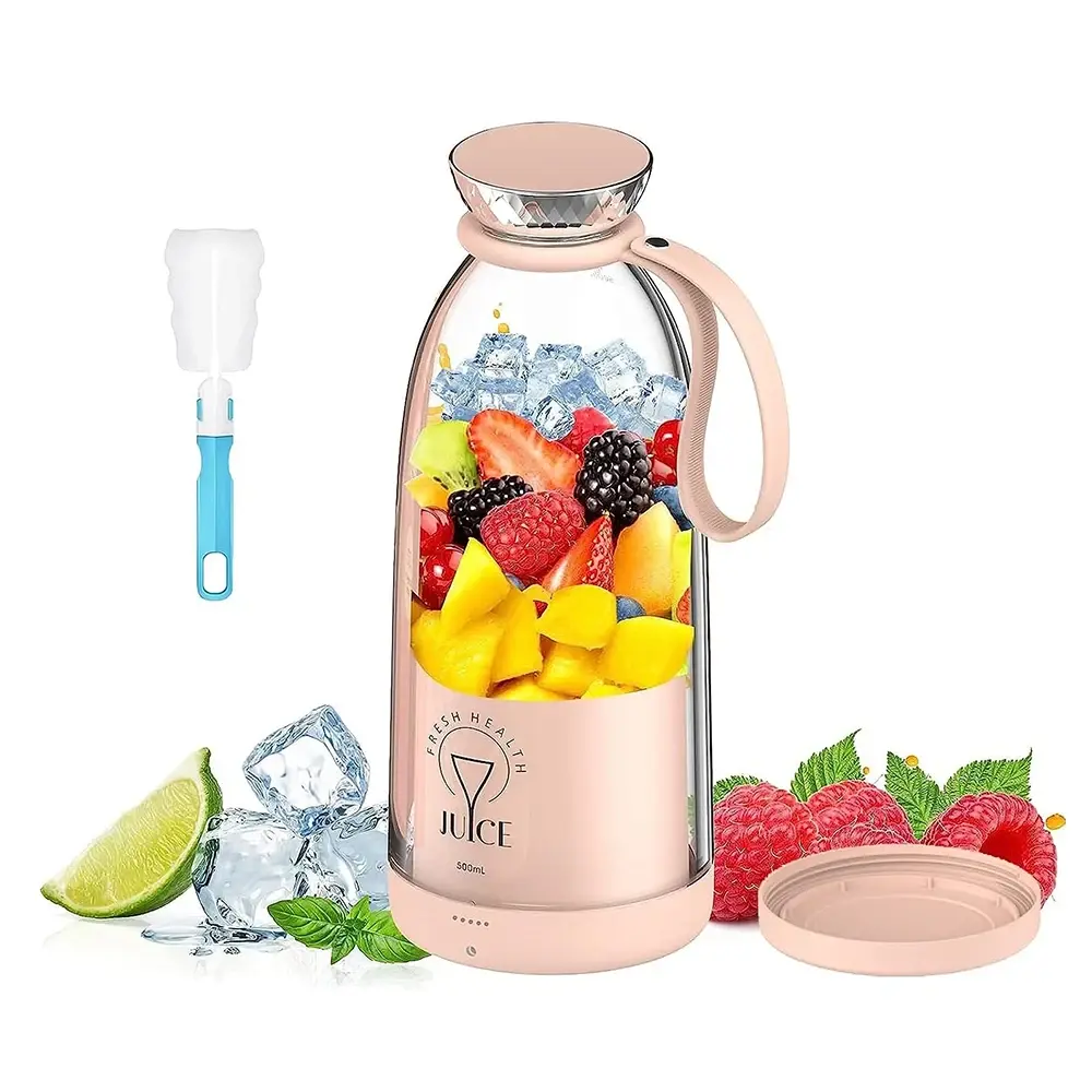 بطری مخلوط کن قابل حمل Fresh Juice Bottle Blender 500ml — تصویر ۶