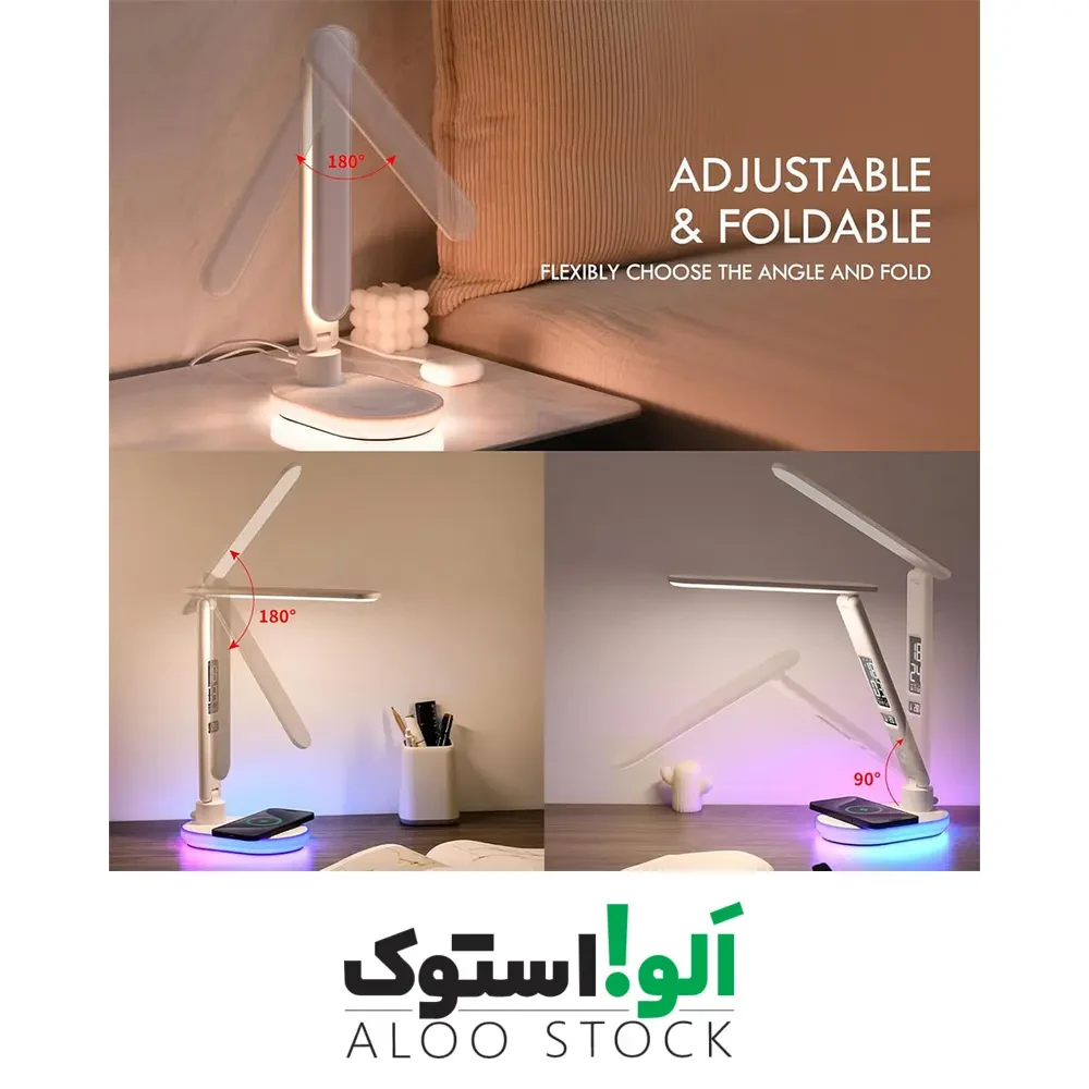 چراغ مطالعه تاشو و شارژر وایرلس LED Business Table Lamp U20-01 — تصویر ۷