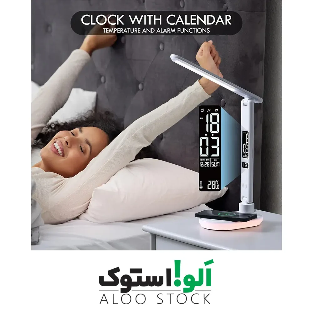 چراغ مطالعه تاشو و شارژر وایرلس LED Business Table Lamp U20-01 — تصویر ۶