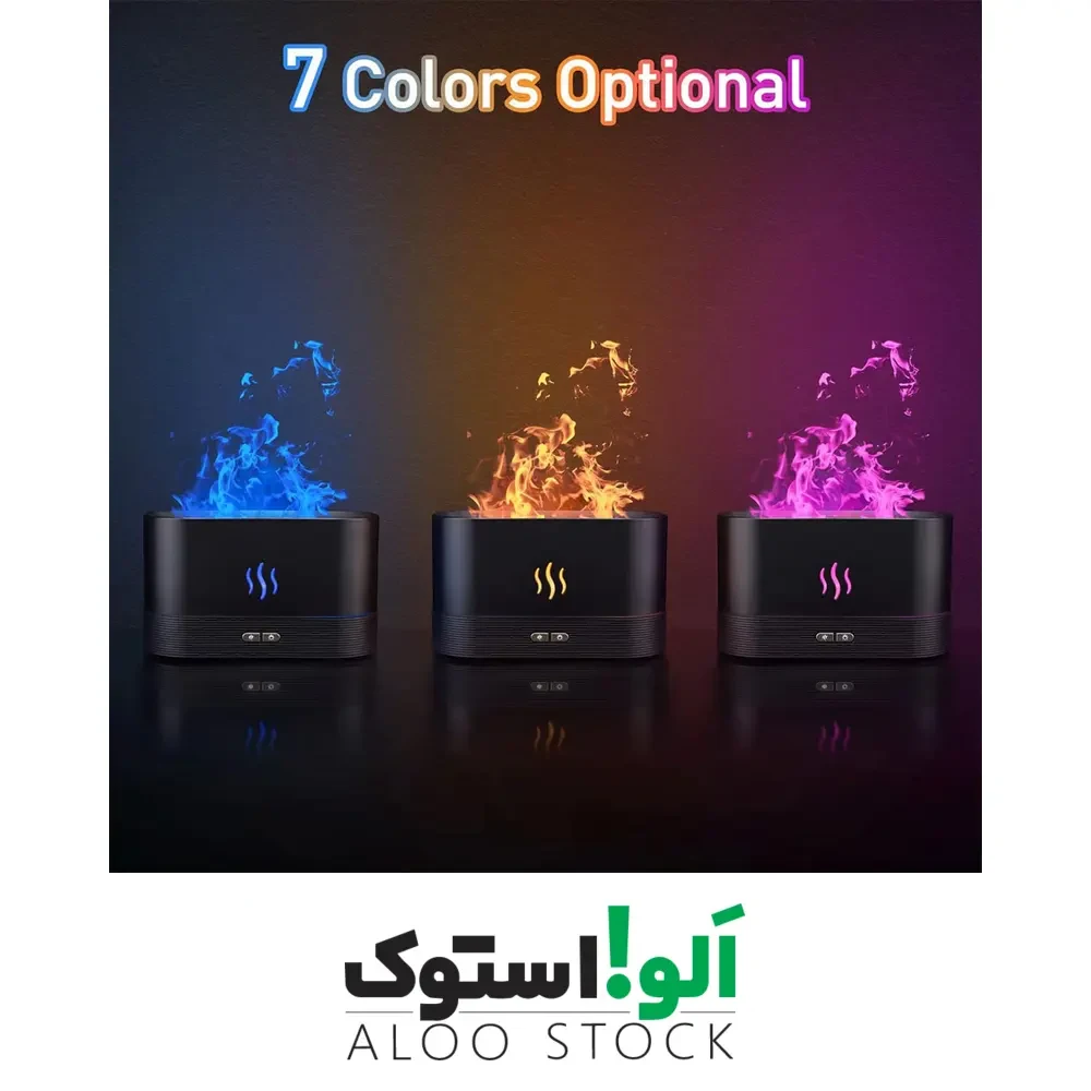 دستگاه بخور سرد و رطوبت ساز زینتی مدل Colorful Flame Air Aroma Diffuser Humidifier DQ701A — تصویر ۳