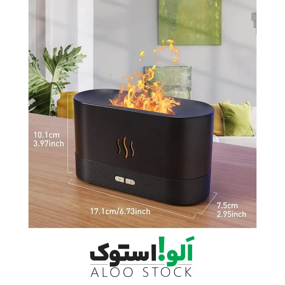 دستگاه بخور سرد و رطوبت ساز زینتی مدل Colorful Flame Air Aroma Diffuser Humidifier DQ701A — تصویر ۶