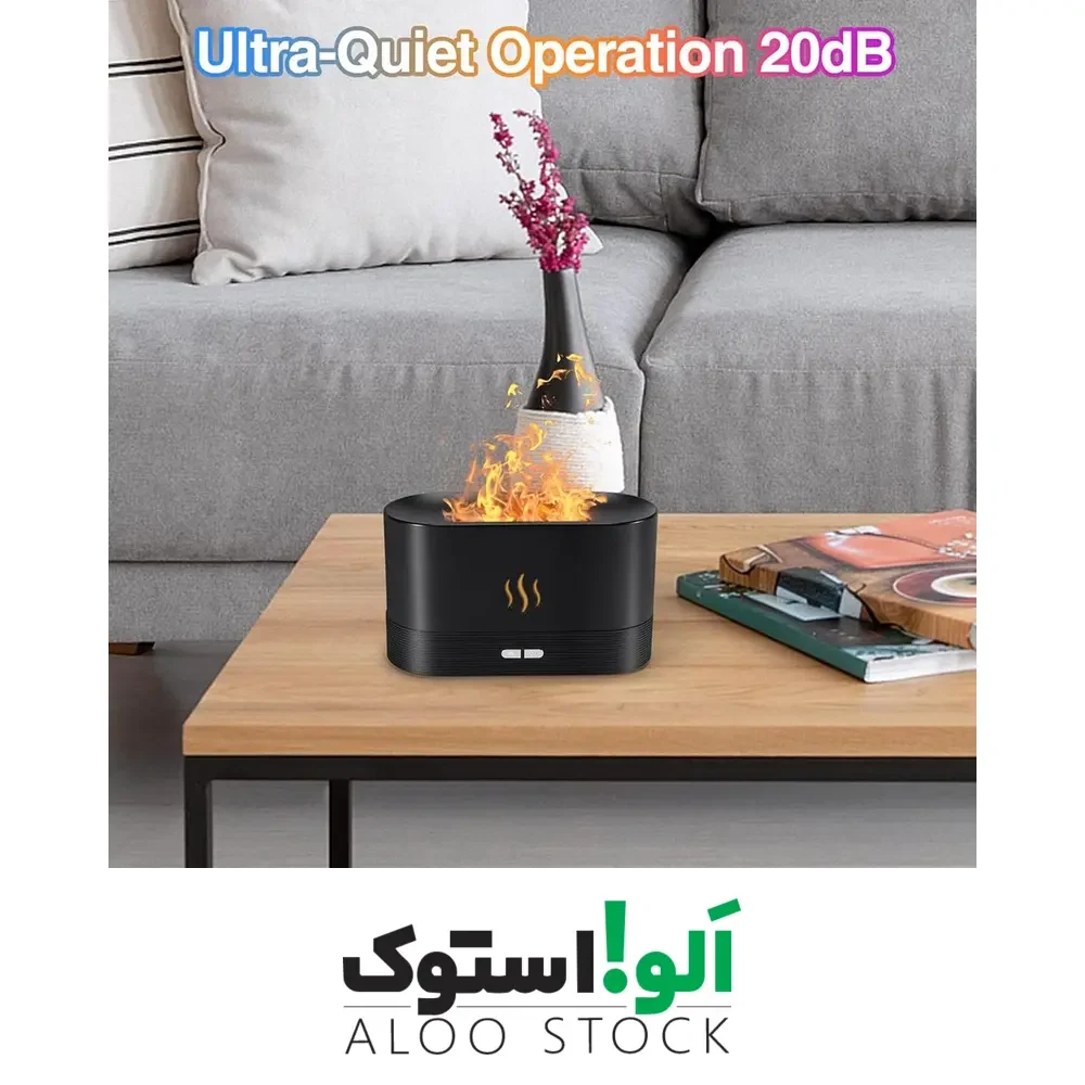 دستگاه بخور سرد و رطوبت ساز زینتی مدل Colorful Flame Air Aroma Diffuser Humidifier DQ701A — تصویر ۷