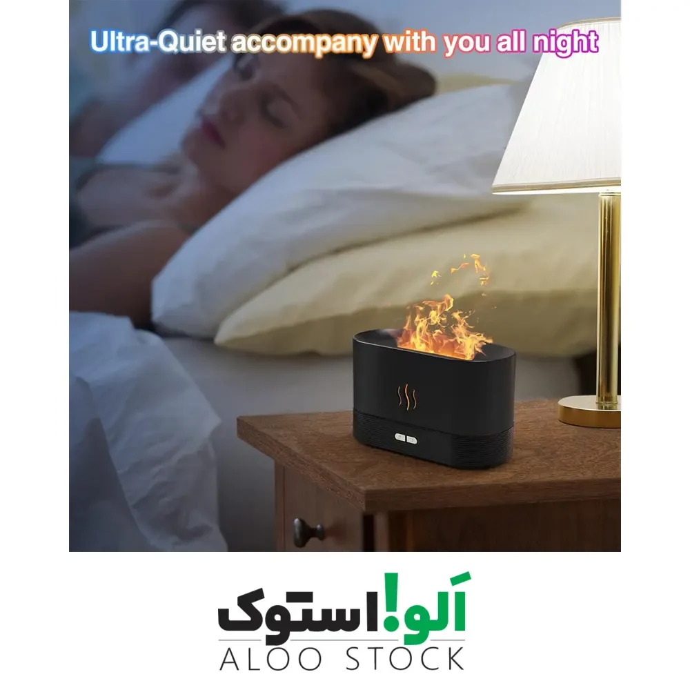 دستگاه بخور سرد و رطوبت ساز زینتی مدل Colorful Flame Air Aroma Diffuser Humidifier DQ701A — تصویر ۸