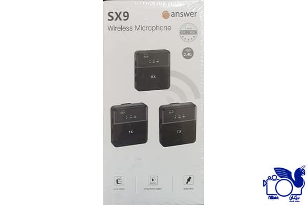میکروفون یقه ای بی سیم Answer SX9 Wireless Microphone Dual — تصویر ۳