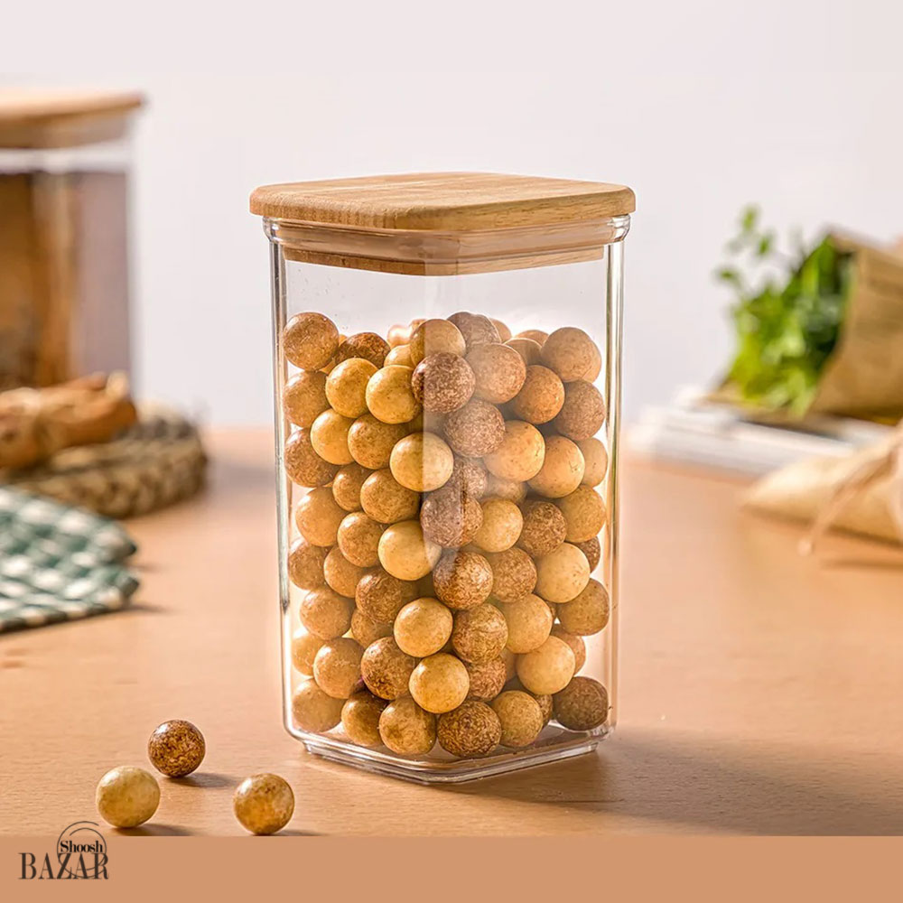 جای ادویه چهارگوش در چوبی سارینا بزرگ سایز 1 کد 2197 — تصویر ۲