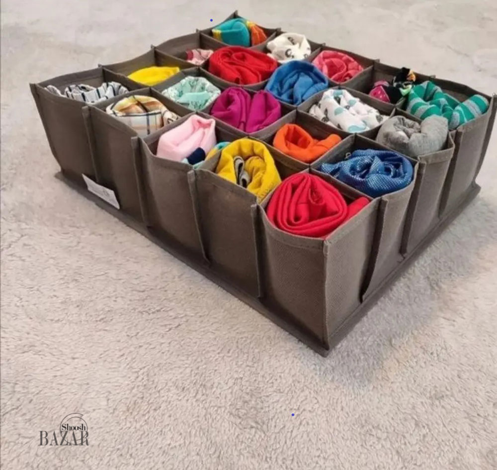 جاجورابی 20 خانه پارچه ای نظم دهنده کشو