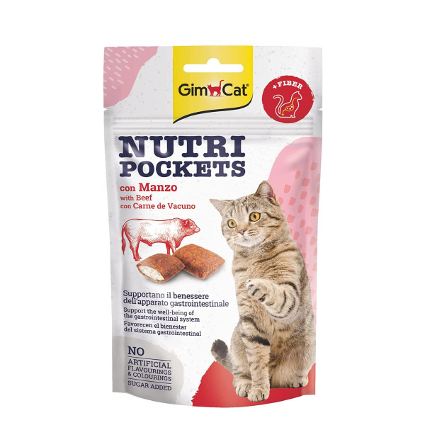 تشویقی گربه نوتری با طعم گوشت گاو جیم کت Nutri Beef