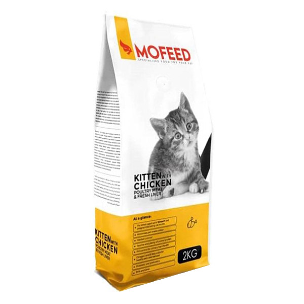 غذای خشک بچه گربه با طعم مرغ و جگر مفید – MoFeed Kitten Chicken