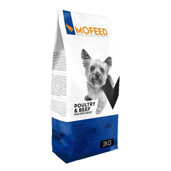 غذای سگ بالغ نژاد کوچک با گوشت گاو و مرغ مفید – Mofeed Poultry Beef