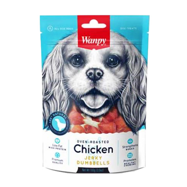 تشویقی سگ دمبل مرغ ونپی – Wanpy Chicken Jerky Dumbbells