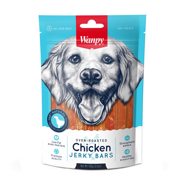 تشویقی سگ با طعم مرغ جرکی بار ونپی – Wanpy Chicken Jerky Bars