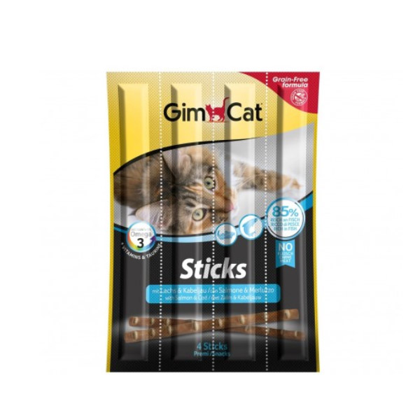 تشویقی مدادی گربه با سالمون و کاد جیم کت Sticks Salmon &amp; Cod