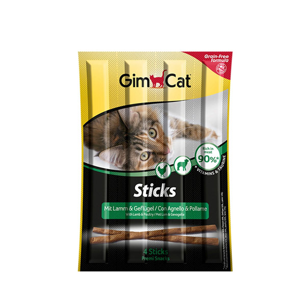 تشویقی مدادی گربه با بره و طیور جیم کت Sticks Lamb &amp; Poultry
