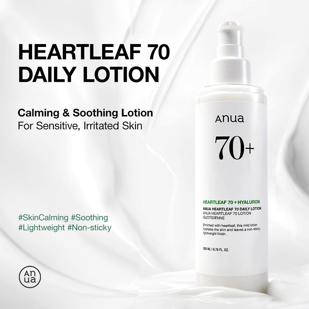 لوسیون آبرسان و تسکین دهنده آنوا ANUA Heartleaf 70% Daily Relief Lotion — تصویر ۵