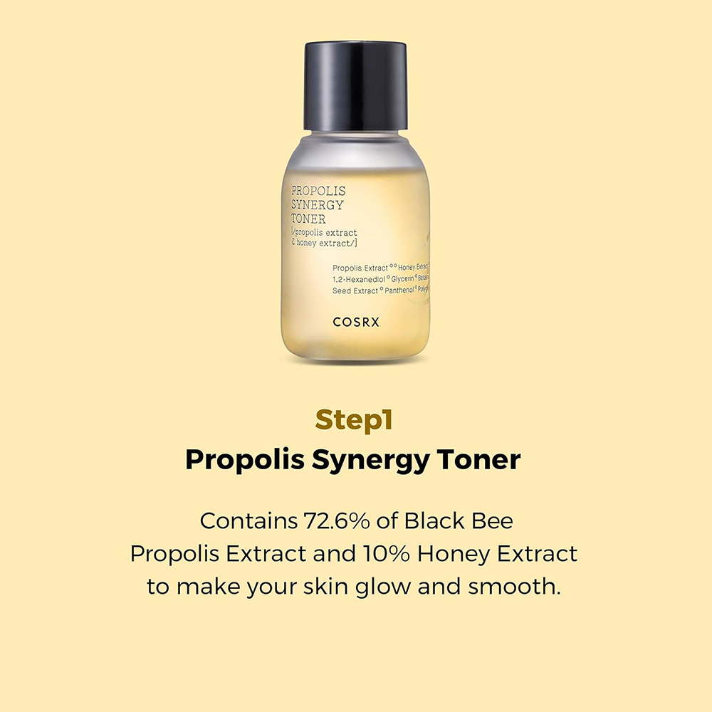 کیت مینی 3 مرحله ای پروپولیس کوزارکس آبرسان، ترمیم کننده و ضد جوش Cosrx Honey Glow Trial Kit 3 step — تصویر ۷